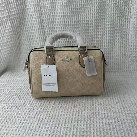 NEW Coach Mini Rowan Crossbody Bag In Blocked Signature Canvas - Picture 4 of 13